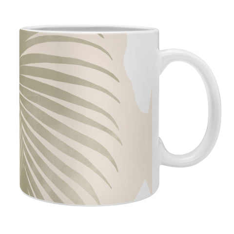Lola Terracota Palm leaf with abstract handmade shapes Coffee Mug