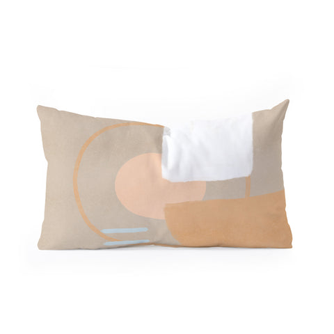 Lola Terracota Simple shapes boho minimalist Oblong Throw Pillow