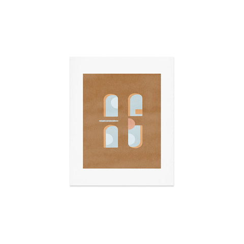 Lola Terracota The arch of a window abstract shapes contemporary Art Print