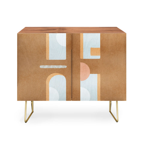 Lola Terracota The arch of a window abstract shapes contemporary Credenza