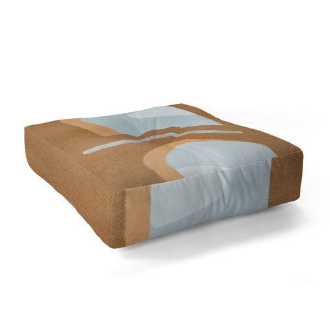 Lola Terracota The arch of a window abstract shapes contemporary Floor Pillow Square