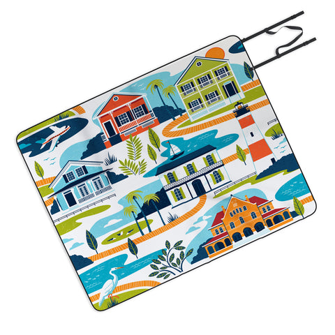 Lucie Rice Conch Republic Picnic Blanket