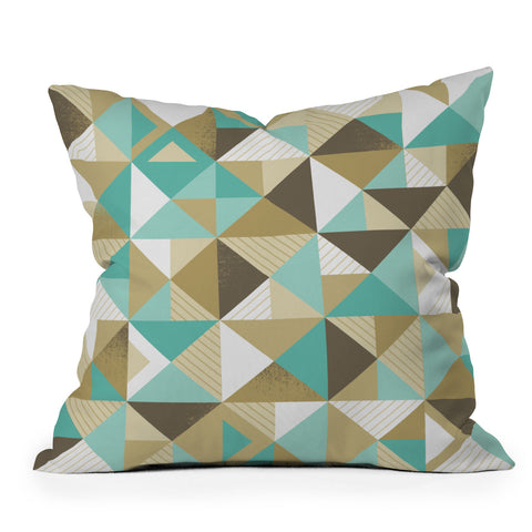 Lucie Rice Sand and Sea Geometry Throw Pillow