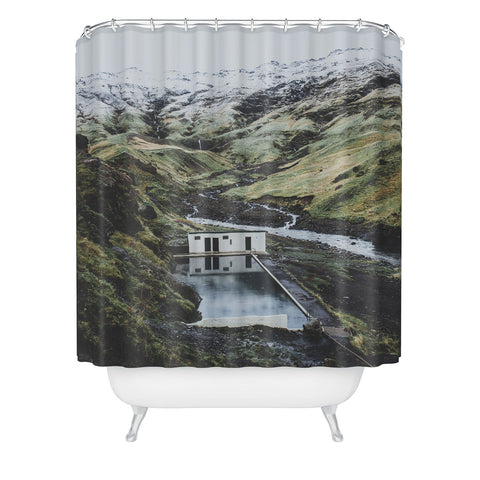 Luke Gram Seljavallalaug Iceland Shower Curtain