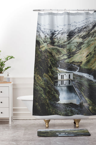Luke Gram Seljavallalaug Iceland Shower Curtain And Mat