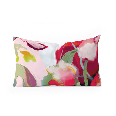 lunetricotee abstract bloom I Oblong Throw Pillow