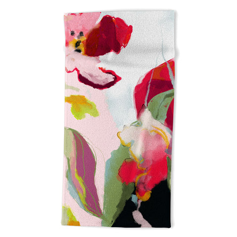 lunetricotee abstract bloom I Beach Towel