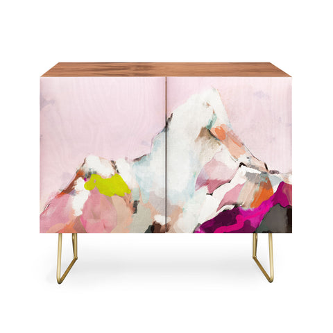 lunetricotee landscape mountain painting Credenza