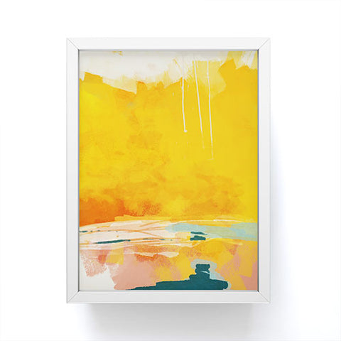 lunetricotee sunny landscape Framed Mini Art Print