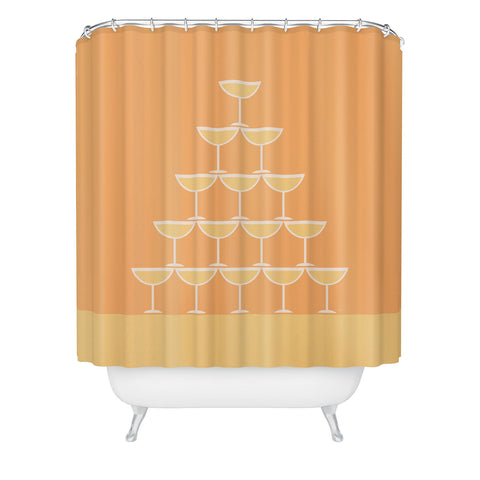 Lyman Creative Co Champagne Tower Shower Curtain