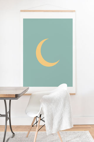 Lyman Creative Co Crescent Moon Sky Art Print And Hanger