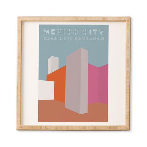 Lyman Creative Co Mexico City Casa Luis Barragan travel poster Framed Wall Art