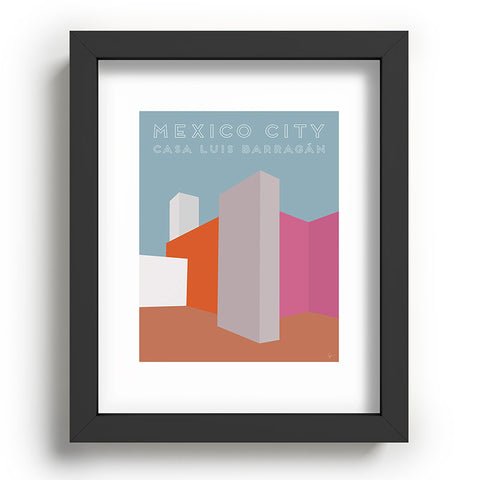 Lyman Creative Co Mexico City Casa Luis Barragan travel poster Recessed Framing Rectangle