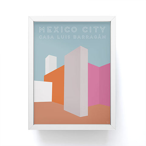 Lyman Creative Co Mexico City Casa Luis Barragan travel poster Framed Mini Art Print