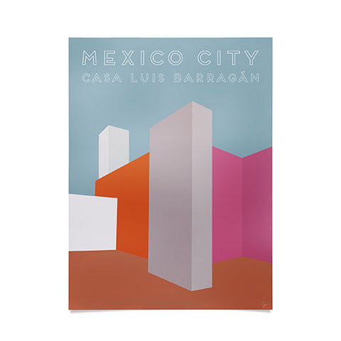 Lyman Creative Co Mexico City Casa Luis Barragan travel poster Poster