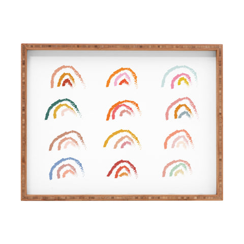 Lyman Creative Co Rainbows Pastel Rectangular Tray