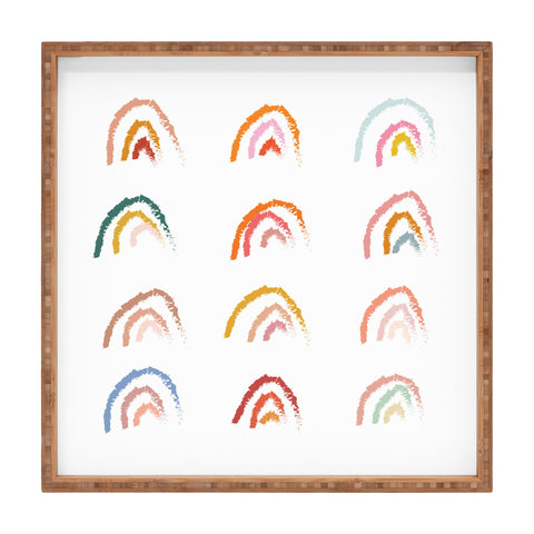 Lyman Creative Co Rainbows Pastel Square Tray