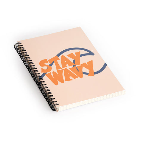 Lyman Creative Co Stay Wavy Surf Type Spiral Notebook