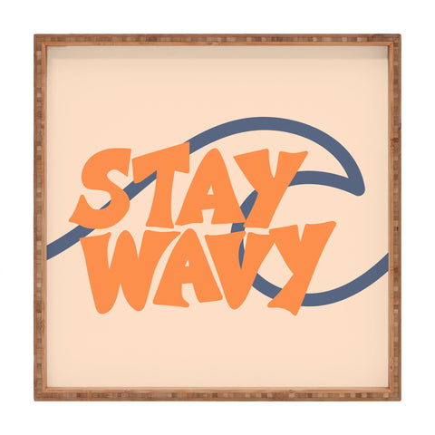 Lyman Creative Co Stay Wavy Surf Type Square Tray