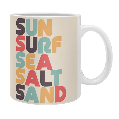 Lyman Creative Co Sun Surf Sea Salt Sand Typography Coffee Mug