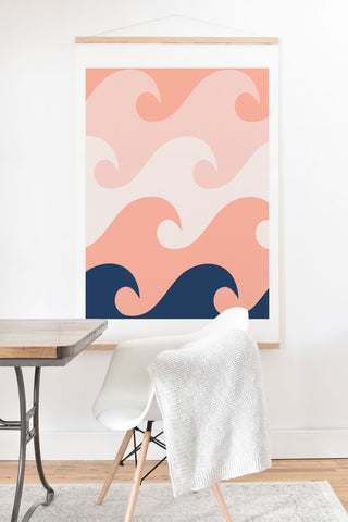 Lyman Creative Co Sunset Ocean Waves Art Print And Hanger