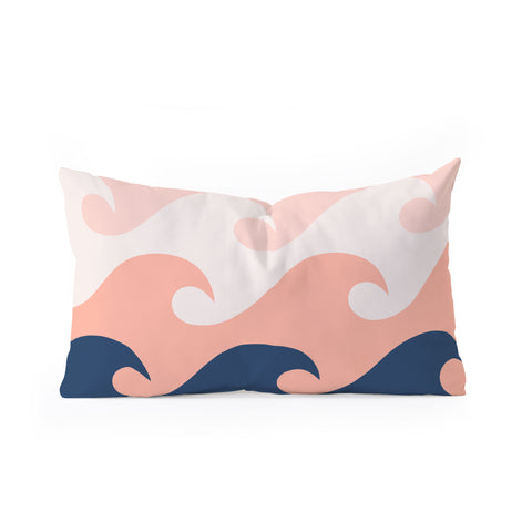 Lyman Creative Co Sunset Ocean Waves Oblong Throw Pillow