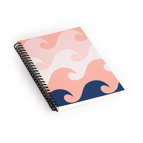 Lyman Creative Co Sunset Ocean Waves Spiral Notebook