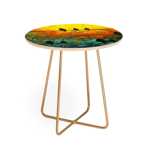 Madart Inc. Birds Of A Feather Round Side Table