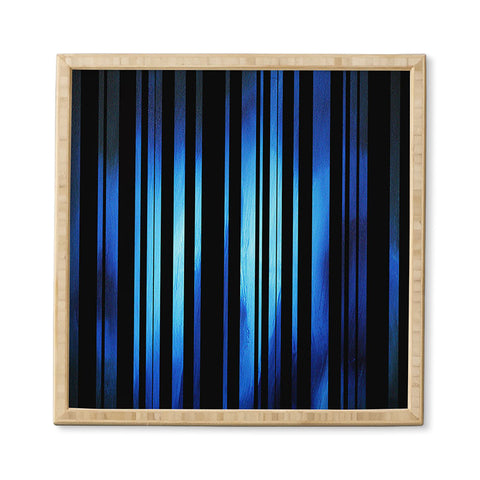 Madart Inc. Black Stripes Blue Passion Framed Wall Art