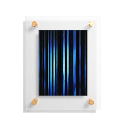 Madart Inc. Black Stripes Blue Passion Floating Acrylic Print