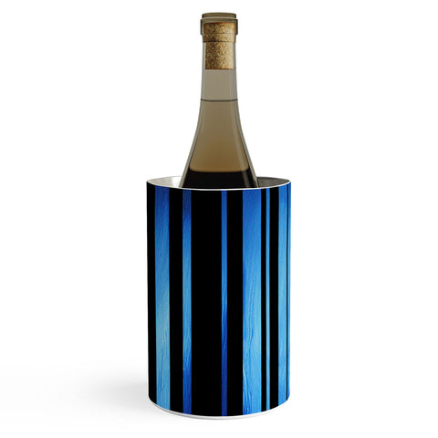 Madart Inc. Black Stripes Blue Passion Wine Chiller