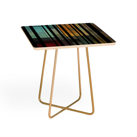 Madart Inc. Black Stripes In The Maze 2 Side Table