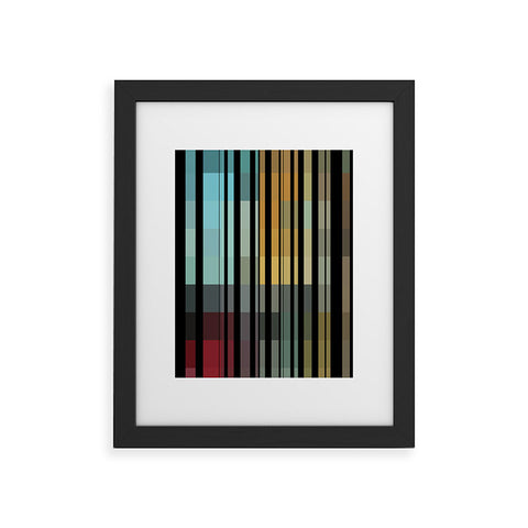 Madart Inc. Black Stripes In The Maze 2 Framed Art Print