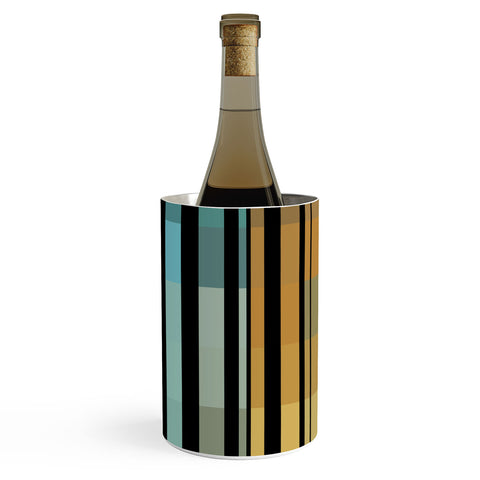 Madart Inc. Black Stripes In The Maze 2 Wine Chiller