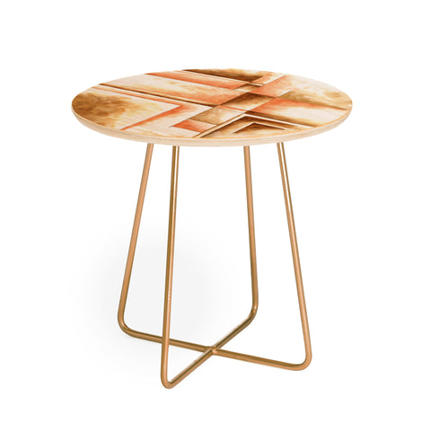 Madart Inc. Champagne Dreams 1 Round Side Table