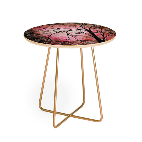 Madart Inc. Cherry Blossoms Round Side Table
