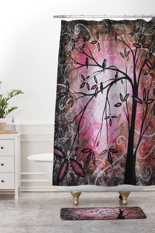 Madart Inc. Cherry Blossoms Shower Curtain And Mat