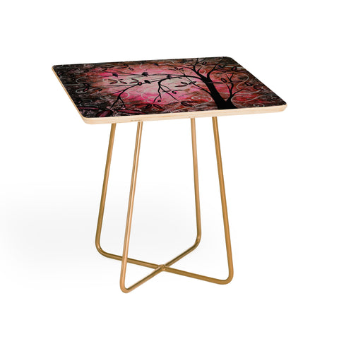 Madart Inc. Cherry Blossoms Side Table