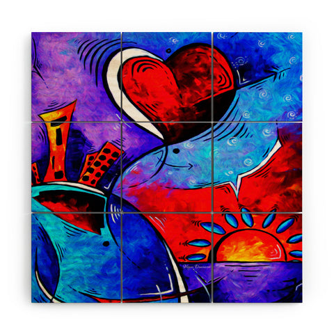 Madart Inc. City In Motion Wood Wall Mural