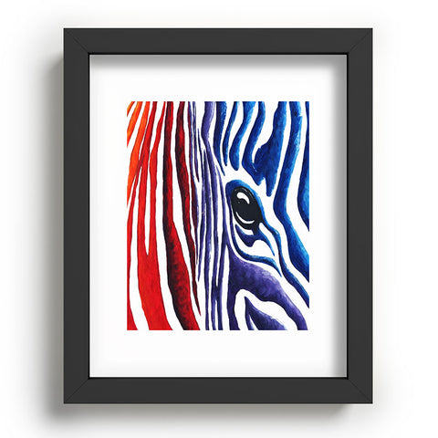 Madart Inc. Colorful Zebra Recessed Framing Rectangle