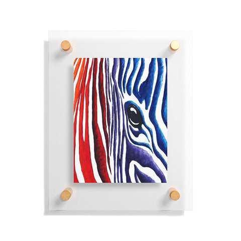 Madart Inc. Colorful Zebra Floating Acrylic Print