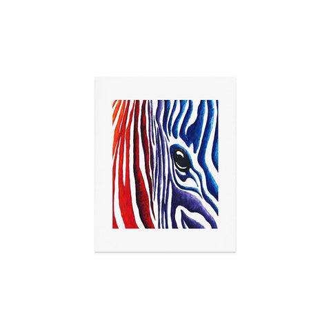 Madart Inc. Colorful Zebra Art Print