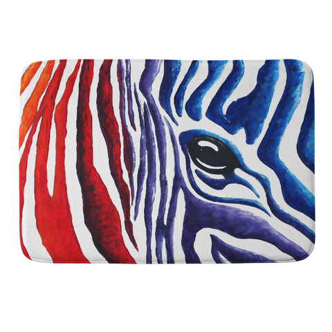 Madart Inc. Colorful Zebra Memory Foam Bath Mat