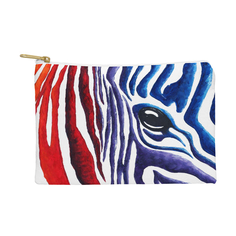 Madart Inc. Colorful Zebra Pouch