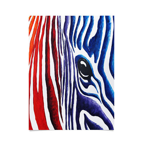 Madart Inc. Colorful Zebra Poster