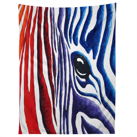 Madart Inc. Colorful Zebra Tapestry