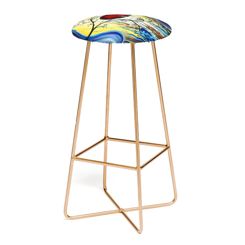 Madart Inc. Curling With Delight Bar Stool