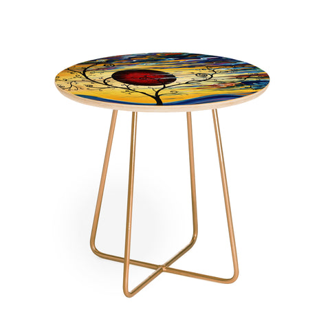 Madart Inc. Curling With Delight Round Side Table