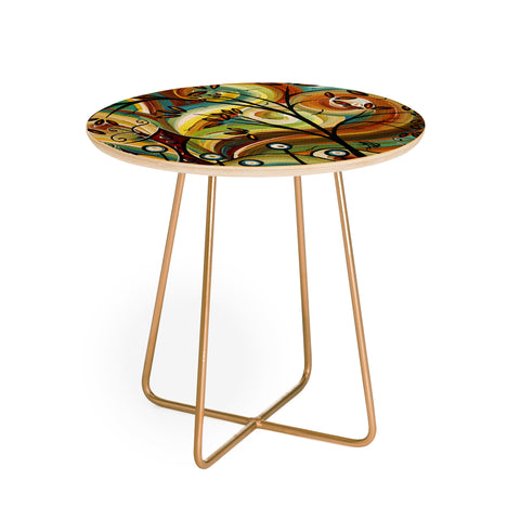 Madart Inc. Fall Colors Round Side Table