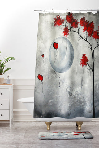 Madart Inc. Far Side Of The Moon Shower Curtain And Mat